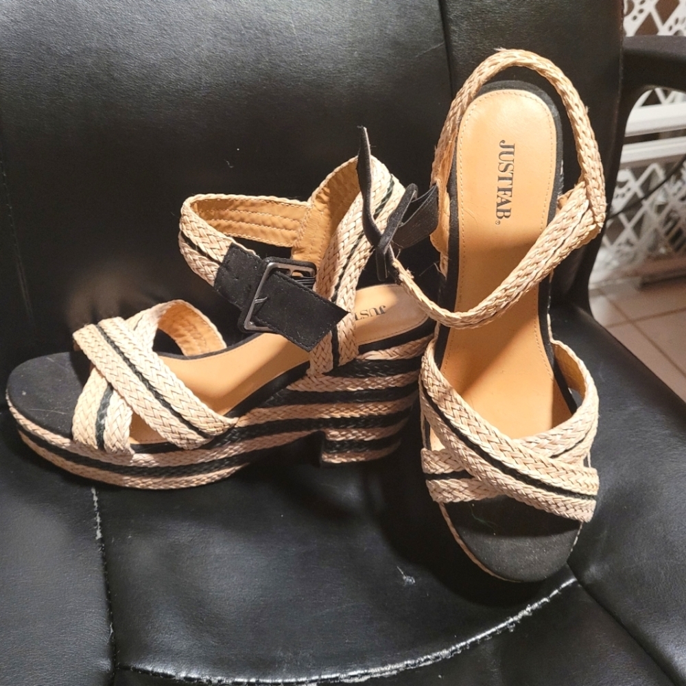Justfab Paradise Keeper Platform Heeled Sandals - US Women's Size 9